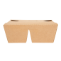 BOÎTES AMÉRICAINES 2 COMPART. 690 + 530 ML 300 + 20 PE G/M2 17,8x13,7x6,4 CM NATUREL KRAFT (200 UNITÉ)