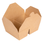 BOÎTES AMÉRICAINES 2 COMPART. 690 + 530 ML 300 + 20 PE G/M2 17,8x13,7x6,4 CM NATUREL KRAFT (200 UNITÉ)
