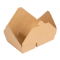 BOÎTES AMÉRICAINES 2 COMPART. 740 + 530 ML 300 + 20 PE G/M2 21,3x15,5x4,6 CM NATUREL KRAFT (200 UNITÉ)