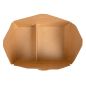 BOÎTES AMÉRICAINES 2 COMPART. 740 + 530 ML 300 + 20 PE G/M2 21,3x15,5x4,6 CM NATUREL KRAFT (200 UNITÉ)