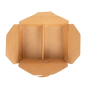 BOÎTES AMÉRICAINES 2 COMPART. 475 + 475 ML 300 + 20 PE G/M2 16,8x13,5x5 CM NATUREL KRAFT (200 UNITÉ)