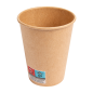 GOBELETS 9OZ - 270ML 18PE + 250 + 18PE G/M2 Ø7,8/5,2x9,5 CM MARRON CARTON (2500 UNITÉ)
