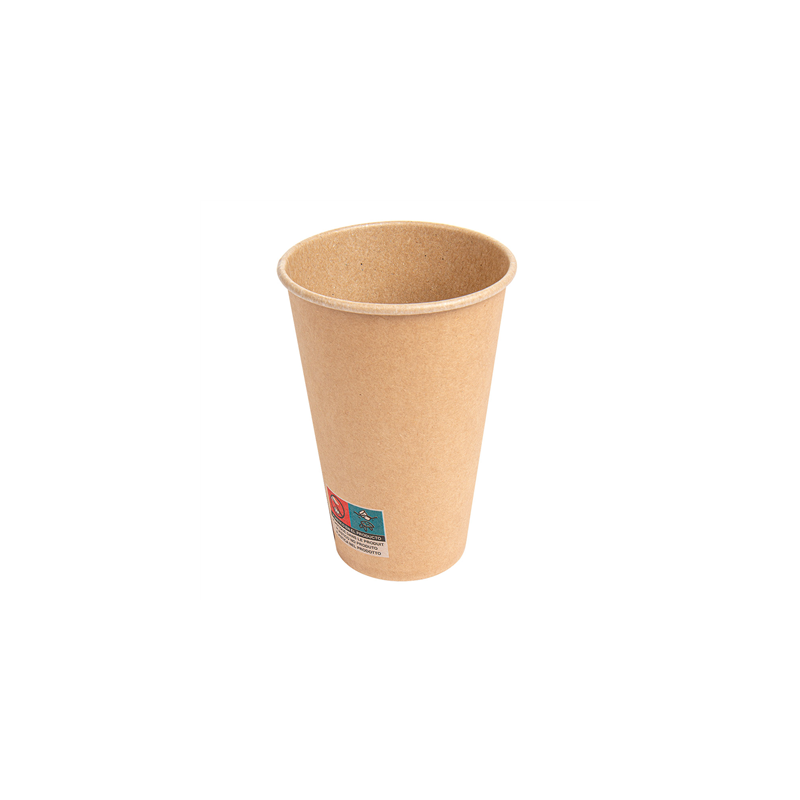 GOBELETS 12 OZ - 360 ML 250 + 21PE G/M2 Ø8/5x12 CM MARRON CARTON (2000 UNITÉ)