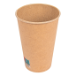 GOBELETS 16 OZ - 480 ML 250 + 21PE G/M2 Ø9/6x12,8 CM MARRON CARTON (1000 UNITÉ)