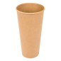 GOBELETS 22 OZ - 660 ML 18PE + 250 + 18PE G/M2 Ø9/6x17 CM MARRON CARTON (1000 UNITÉ)