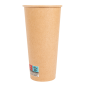 GOBELETS 22 OZ - 660 ML 18PE + 250 + 18PE G/M2 Ø9/6x17 CM MARRON CARTON (1000 UNITÉ)