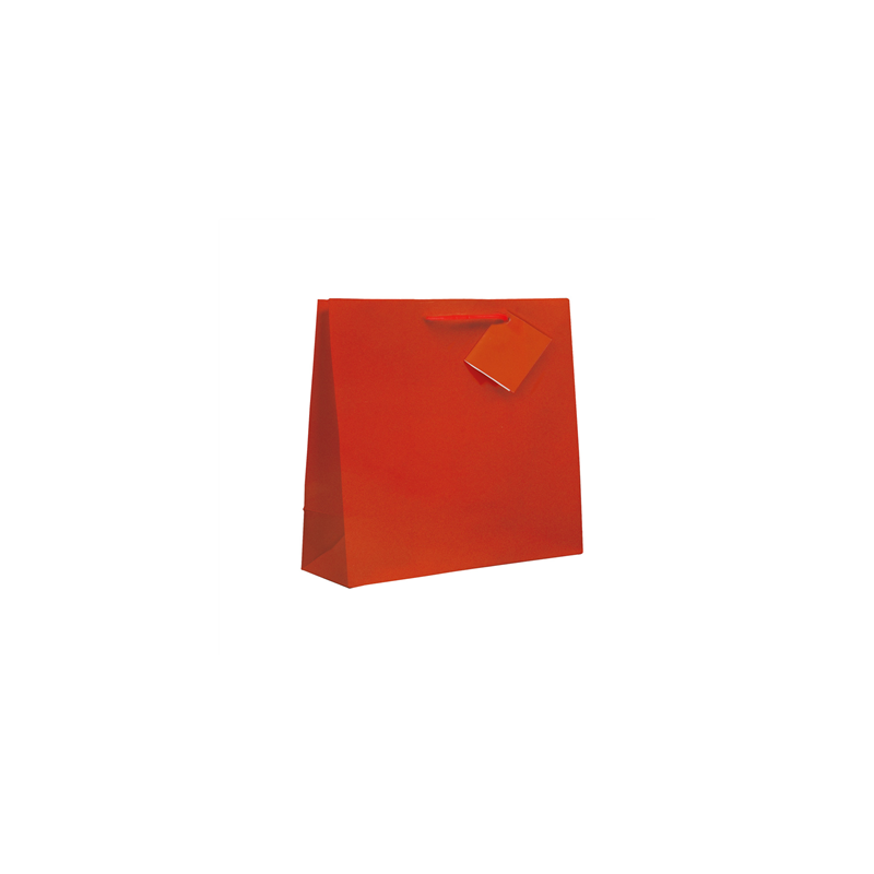 SACS BOUTIQUE ANSES CORDON  150 G/M2 12+7x16 CM ROUGE CELLULOSE (100 UNITÉ)