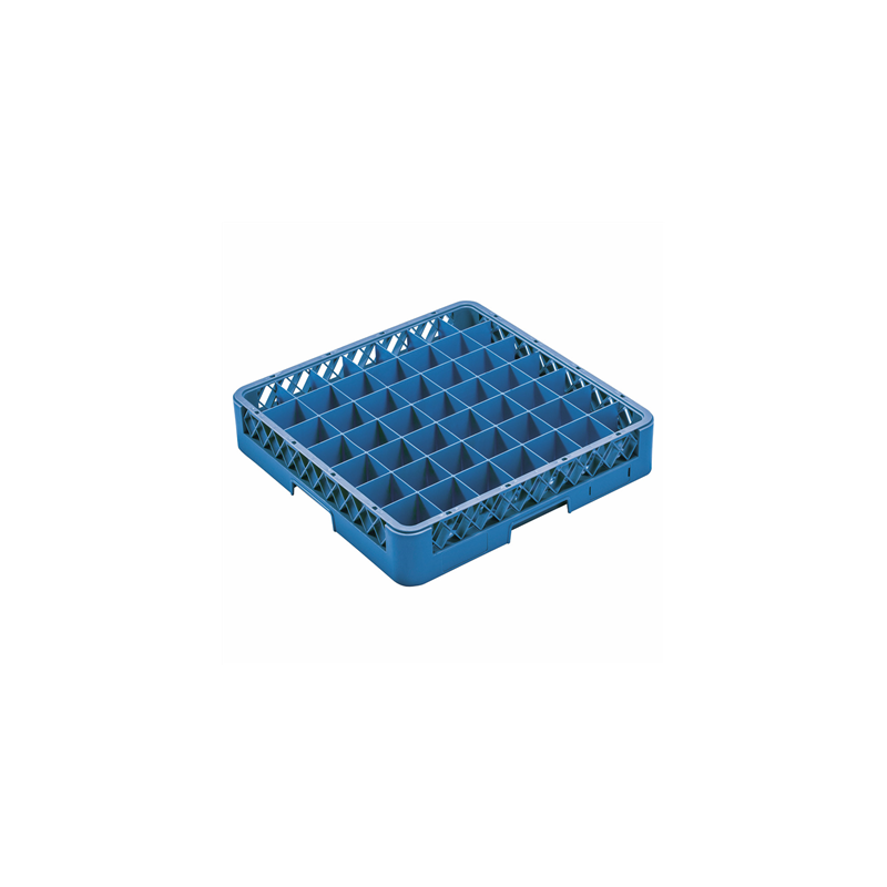 CASIER DE LAVAGE 49 COMPART. VERRES  50x50x10 CM BLEU PP (1 UNITÉ)