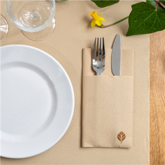 SERVIETTES KANGOUROU  55 G/M2 40x40 CM NATUREL AIRLAID (700 UNITÉ)