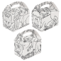 BOÎTES MENU ENFANT COLORIAGE  320 G/M2 15,50x10,50x17,50 CM BLANC CARTON (300 UNITÉ)
