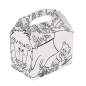 BOÎTES MENU ENFANT COLORIAGE  320 G/M2 15,50x10,50x17,50 CM BLANC CARTON (300 UNITÉ)