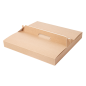 BOÎTES AVEC ANSE 'THEPACK' 330 G/M2 32x32x3,8 CM NATUREL CARTON ONDULÉ MICROCANAL (100 UNITÉ)