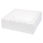 BOÎTES PÂTISSERIES AVEC FENÊTRE 'THEPACK DECO' 250 G/M2 + OPP 23x23x7,5 CM BLANC CARTON ONDULÉ NANO-MICRO (50 UNITÉ)