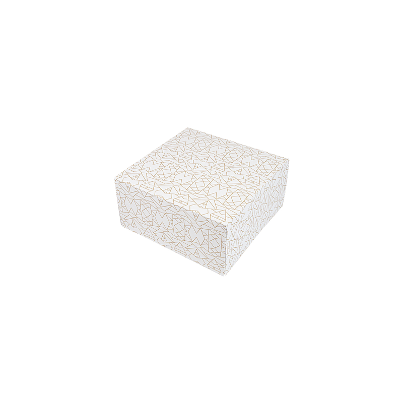 BOÎTES PATISSERIES SANS FENÊTRE 'THEPACK DECO' 250 G/M2 24x24x12 CM BLANC CARTON ONDULÉ NANO-MICRO (50 UNITÉ)
