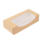 RÉCIPIENTS SUSHI+FÊNETRE 'THEPACK' 220 G/M2 + OPP 19,7x9x4,5 CM MARRON CARTON ONDULÉ NANO-MICRO (400 UNITÉ)