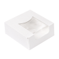 RÉCIPIENTS SUSHI+FÊNETRE 'THEPACK' 230 G/M2 + OPP 10x10x4 CM BLANC CARTON ONDULÉ NANO-MICRO (400 UNITÉ)