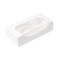 RÉCIPIENTS SUSHI+FÊNETRE 'THEPACK' 230 G/M2 + OPP 19,7x9x4,5 CM BLANC CARTON ONDULÉ NANO-MICRO (400 UNITÉ)