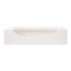 RÉCIPIENTS SUSHI+FÊNETRE 'THEPACK' 230 G/M2 + OPP 19,7x9x4,5 CM BLANC CARTON ONDULÉ NANO-MICRO (400 UNITÉ)