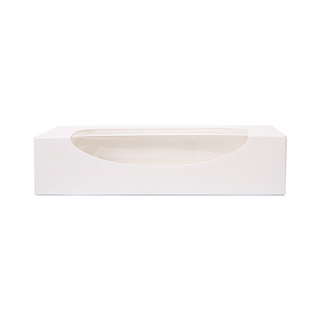RÉCIPIENTS SUSHI+FÊNETRE 'THEPACK' 230 G/M2 + OPP 19,7x9x4,5 CM BLANC CARTON ONDULÉ NANO-MICRO (400 UNITÉ)
