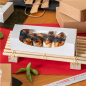 RÉCIPIENTS SUSHI+FÊNETRE 'THEPACK' 230 G/M2 + OPP 19,7x9x4,5 CM BLANC CARTON ONDULÉ NANO-MICRO (400 UNITÉ)