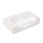 RÉCIPIENTS SUSHI+FÊNETRE 'THEPACK' 230 G/M2 + OPP 19,7x12x4,5 CM BLANC CARTON ONDULÉ NANO-MICRO (400 UNITÉ)