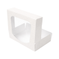 RÉCIPIENTS SUSHI+FÊNETRE 'THEPACK' 230 G/M2 + OPP 19,7x12x4,5 CM BLANC CARTON ONDULÉ NANO-MICRO (400 UNITÉ)