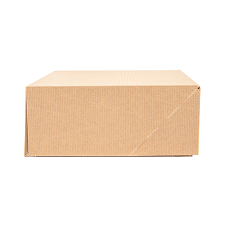 BOÎTES PATISSERIES SANS FENÊTRE 'THEPACK' 240 G/M2 18x18x7,5 CM NATUREL CARTON ONDULÉ NANO-MICRO (200 UNITÉ)