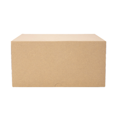BOÎTES PATISSERIES SANS FENÊTRE 'THEPACK' 240 G/M2 24x24x12 CM NATUREL CARTON ONDULÉ NANO-MICRO (100 UNITÉ)