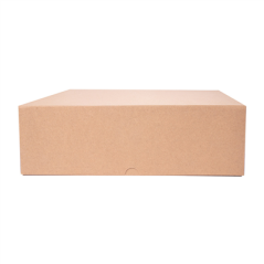 BOÎTES PATISSERIES SANS FENÊTRE 'THEPACK' 240 G/M2 32x32x10 CM NATUREL CARTON ONDULÉ NANO-MICRO (100 UNITÉ)
