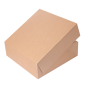 BOÎTES PATISSERIES SANS FENÊTRE 'THEPACK' 240 G/M2 32x32x10 CM NATUREL CARTON ONDULÉ NANO-MICRO (100 UNITÉ)