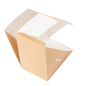 BOÎTES SANDWICH AVEC FENÊTRE - TRIPLE 'THEPACK' 220 G/M2 + OPP 12,4x12,4x8,3 CM NATUREL CARTON ONDULÉ NANO-MICRO (500 UNITÉ)