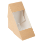 BOÎTES SANDWICH AVEC FENÊTRE - DOBLE 'THEPACK' 220 G/M2 + OPP 12,4x12,4x7,5 CM NATUREL CARTON ONDULÉ NANO-MICRO (500 UNITÉ)