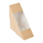 BOÎTES SANDWICH AVEC FENÊTRE - SIMPLE 'THEPACK' 220 G/M2 + OPP 12,4x12,4x5,5 CM NATUREL CARTON ONDULÉ NANO-MICRO (500 UNITÉ)