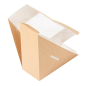 BOÎTES SANDWICH AVEC FENÊTRE - SIMPLE 'THEPACK' 220 G/M2 + OPP 12,4x12,4x5,5 CM NATUREL CARTON ONDULÉ NANO-MICRO (500 UNITÉ)