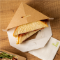 BOÎTES SANDWICH AVEC FENÊTRE - SIMPLE 'THEPACK' 220 G/M2 + OPP 12,4x12,4x5,5 CM NATUREL CARTON ONDULÉ NANO-MICRO (500 UNITÉ)
