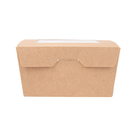 BOÎTES AVEC FENÊTRE 'THEPACK' 780 ML 220 G/M2 + OPP 11,2x9x6,4 CM NATUREL CARTON ONDULÉ NANO-MICRO (300 UNITÉ)