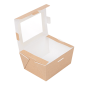 BOÎTES AVEC FENÊTRE 'THEPACK' 780 ML 220 G/M2 + OPP 11,2x9x6,4 CM NATUREL CARTON ONDULÉ NANO-MICRO (300 UNITÉ)