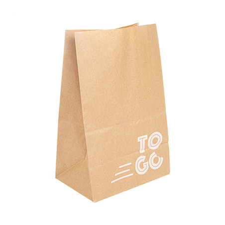 SACS SOS SANS ANSES - DELICIOUS TO GO  48 G/M2 18+12x28 CM NATUREL KRAFT (500 UNITÉ)