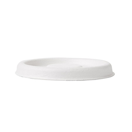 COUVERCLES POUR POTS 150.58 'BIONIC'  Ø 6,2x0,8 CM BLANC BAGASSE (1000 UNITÉ)