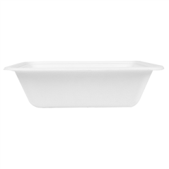 PLATEAUX 'BIONIC'  23,1x18,7x6,3 CM BLANC BAGASSE (400 UNITÉ)