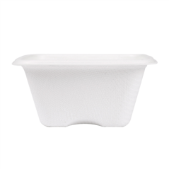 PETITS POTS 'BIONIC' 100 ML 7,7x7,7x3,7 CM BLANC BAGASSE (600 UNITÉ)