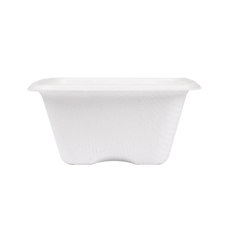 PETITS POTS 'BIONIC' 100 ML 7,7x7,7x3,7 CM BLANC BAGASSE (600 UNITÉ)