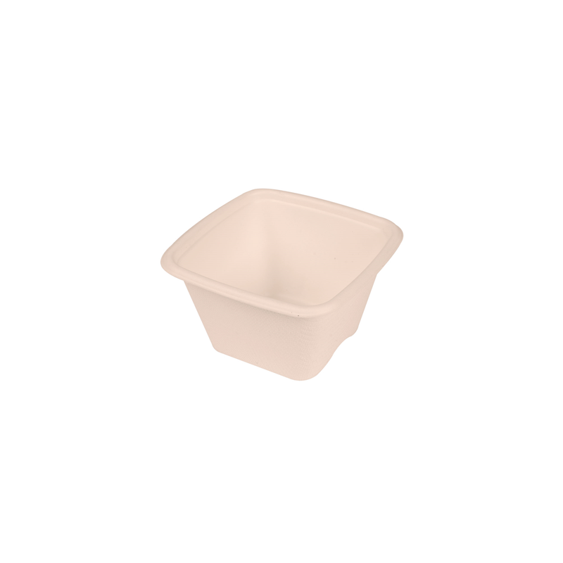 PETITS POTS 'BIONIC' 130 ML 7,7x7,7x4,6 CM NATUREL BAGASSE (600 UNITÉ)