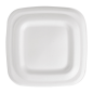 COUVERCLES POUR POTS 253.86/88/90 'BIONIC'  8x8x0,8 CM BLANC BAGASSE (600 UNITÉ)