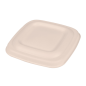 COUVERCLES POUR POTS 253.87/89/91 'BIONIC'  8x8x0,8 CM NATUREL BAGASSE (600 UNITÉ)