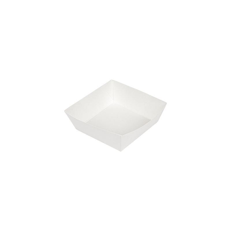DELI-BARQUETTES  210 + 15 PE G/M2 7x7x3 CM BLANC CARTON (1000 UNITÉ)