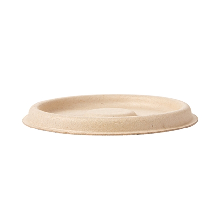 COUVERCLES POUR POTS 150.18 'BIONIC'  Ø 7,7x0,8 CM NATUREL BAGASSE (1000 UNITÉ)