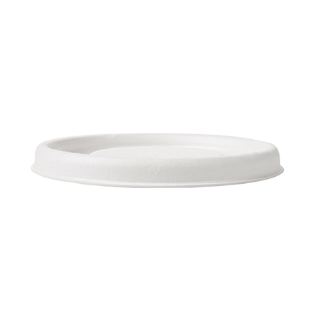 COUVERCLES POUR POTS 150.60 'BIONIC'  Ø 7,7x0,8 CM BLANC BAGASSE (1000 UNITÉ)