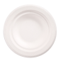 ASSIETTES 'BIONIC'  Ø9,5x1,5 CM BLANC BAGASSE (1000 UNITÉ)