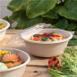 COMBO SALADIERS+COUVERCLES 'BIONIC' 950 ML Ø 19x7,8 CM NATUREL BAGASSE (200 UNITÉ)